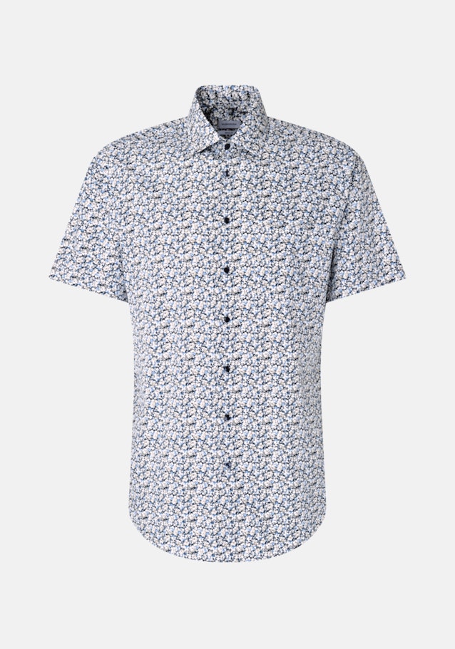 Poplin Short sleeve Business Shirt in Regular with Kent-Collar in Brown |  Seidensticker Onlineshop