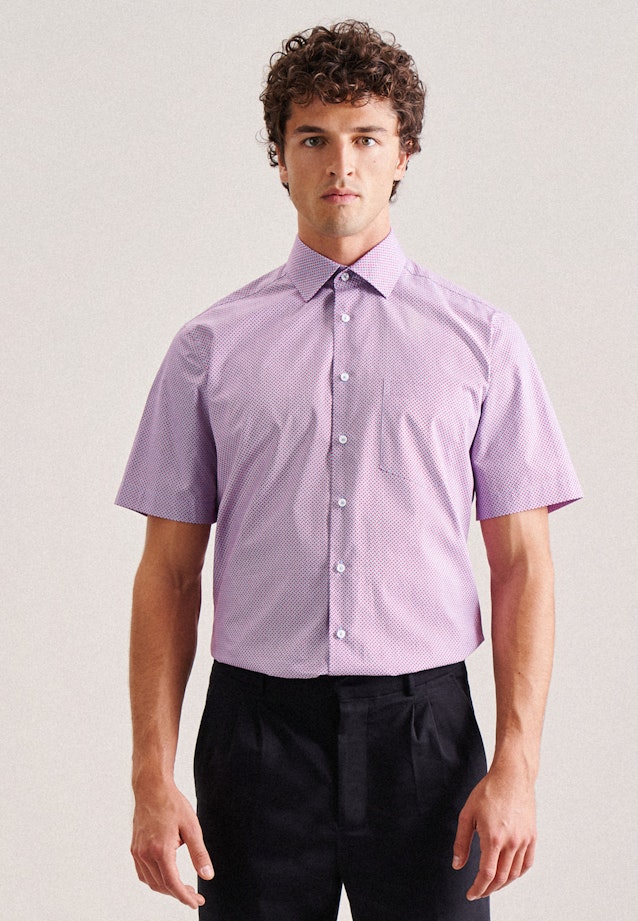 Regular Business shirt Print in Red |  Seidensticker Onlineshop