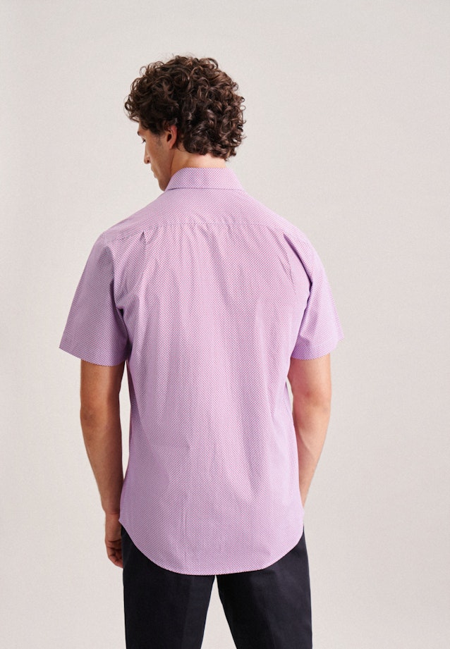 Popeline korte arm Business overhemd in Regular with Kentkraag in Rood | Seidensticker Onlineshop
