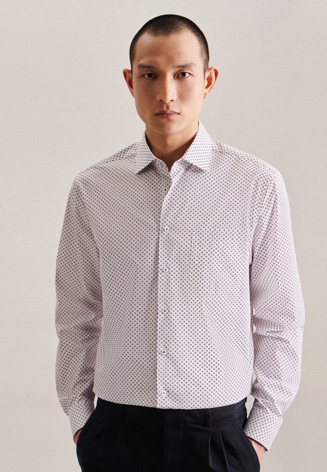 Regular Chemise d'affaires Imprimé in Rouge |  Seidensticker Onlineshop