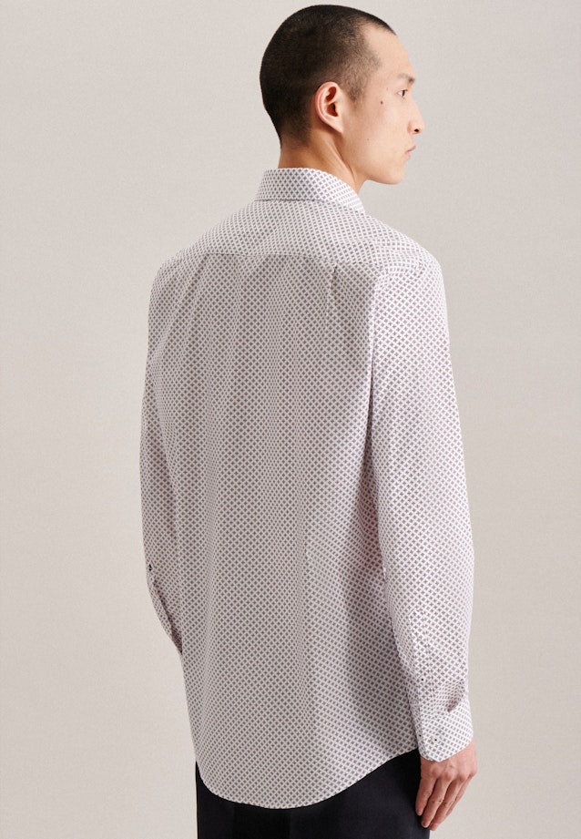 Regular Business Hemd Druck in Rot |  Seidensticker Onlineshop