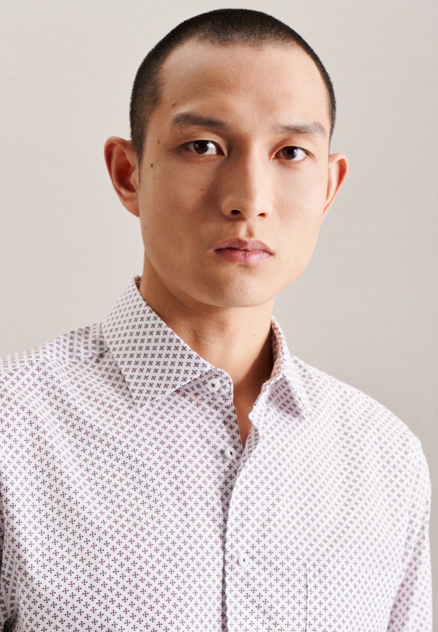 Regular Business Hemd Druck in Rot |  Seidensticker Onlineshop