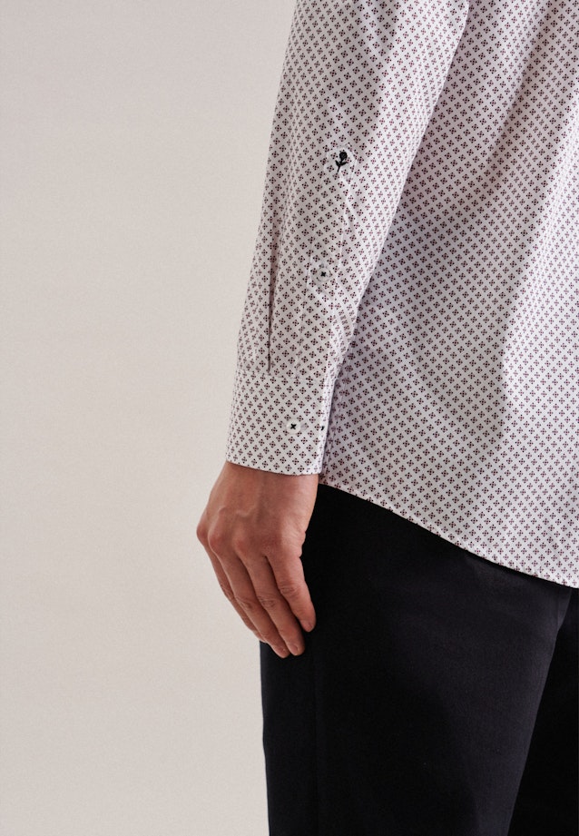 Regular Business Hemd Druck in Rot |  Seidensticker Onlineshop