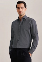 Business Shirt in Regular with Kent-Collar in Dark Blue |  Seidensticker Onlineshop