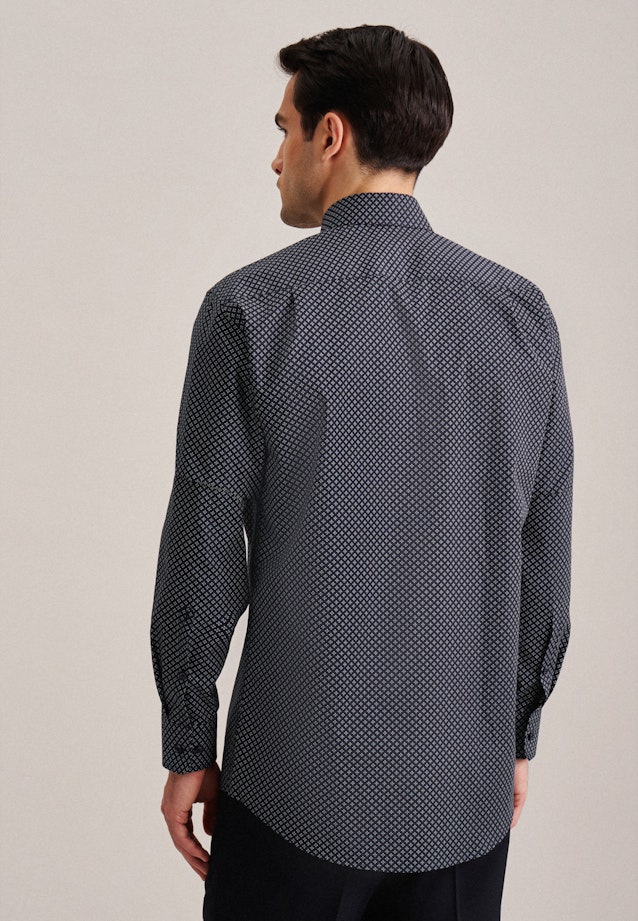 Regular Chemise d'affaires Imprimé in Bleu Foncé |  Seidensticker Onlineshop
