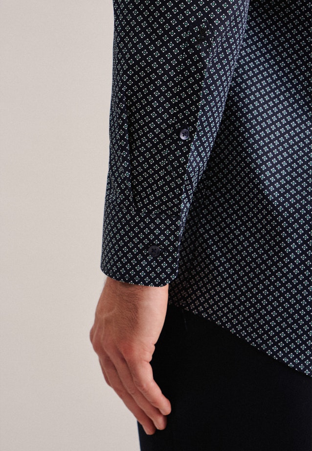 Regular Chemise d'affaires Imprimé in Bleu Foncé |  Seidensticker Onlineshop