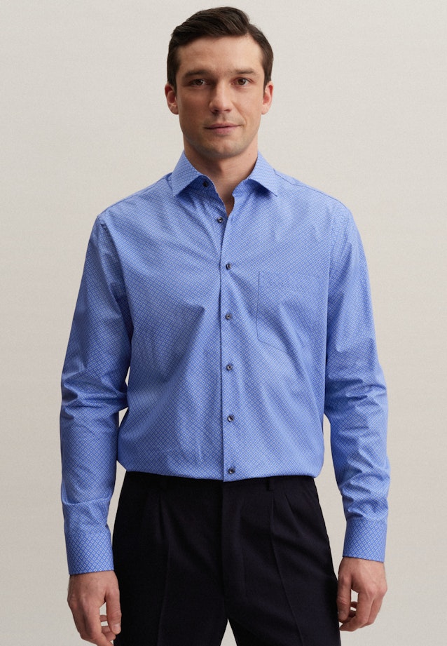 Regular Chemise d'affaires Imprimé in Bleu Clair |  Seidensticker Onlineshop