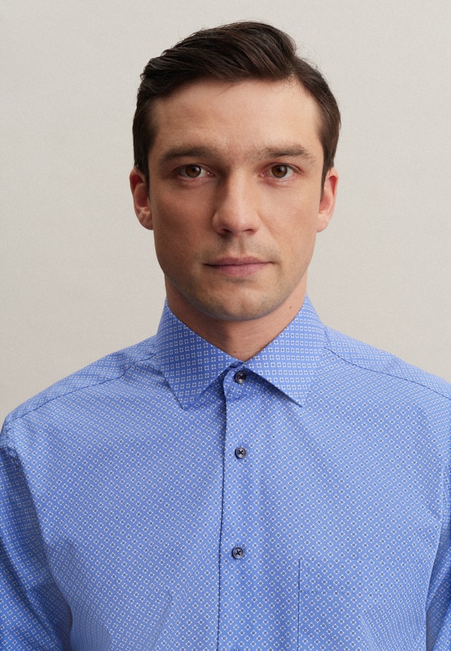Regular Chemise d'affaires Imprimé in Bleu Clair |  Seidensticker Onlineshop