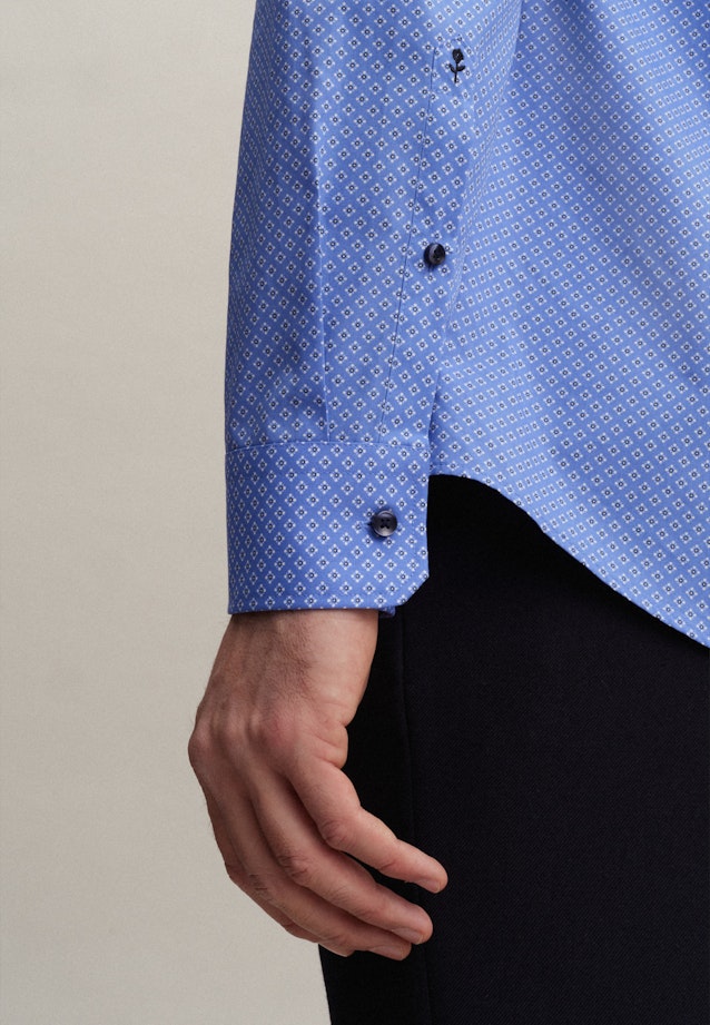 Regular Chemise d'affaires Imprimé in Bleu Clair |  Seidensticker Onlineshop