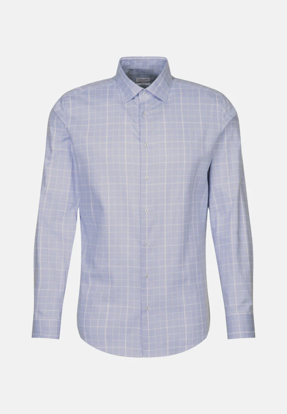 Shaped Business Hemd Karo in Hellblau |  Seidensticker Onlineshop