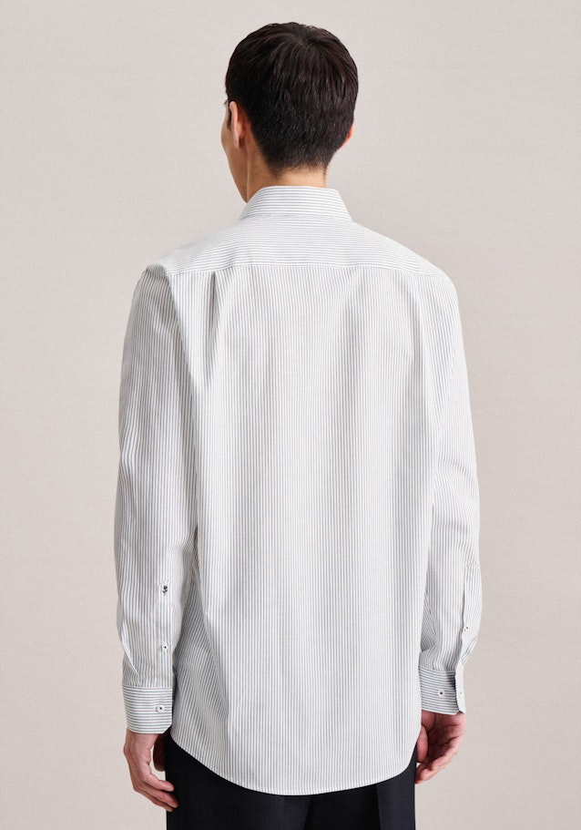 Non-iron Poplin Business Shirt in Regular with Kent-Collar in Green | Seidensticker Onlineshop