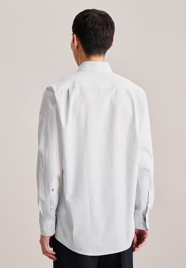 Regular Business Hemd Streifen in Grün |  Seidensticker Onlineshop