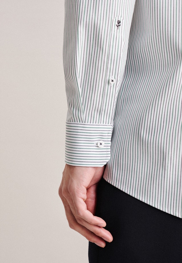 Regular Business Hemd Streifen in Grün |  Seidensticker Onlineshop