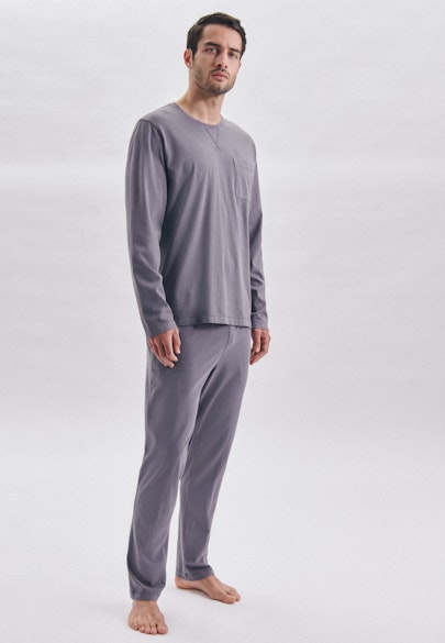 Regular Pyjamas Uni in Grey |  Seidensticker Onlineshop