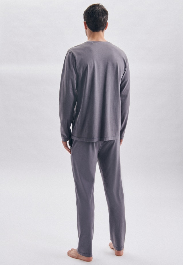 Pyjama Regular Manche Longue Rond in Gris |  Seidensticker Onlineshop