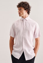 Linen Short sleeve Business Shirt in Regular with Kent-Collar in Red |  Seidensticker Onlineshop