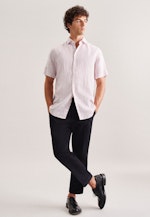 Linen Short sleeve Business Shirt in Regular with Kent-Collar in Red |  Seidensticker Onlineshop