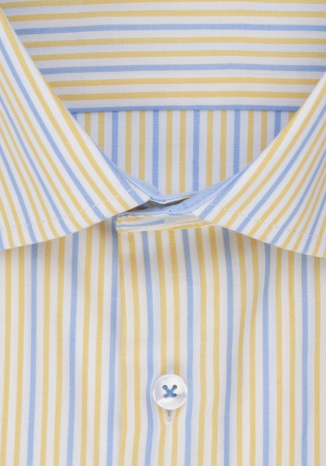 Bügelfreies Popeline Kurzarm Business Hemd in Regular mit Kentkragen in Gelb |  Seidensticker Onlineshop