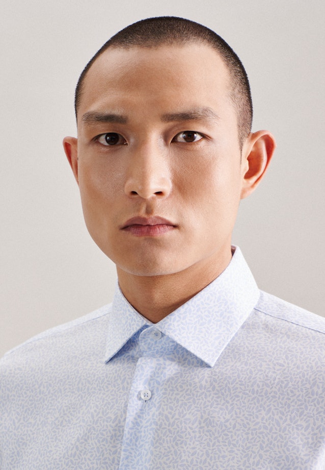 Slim Business Hemd Druck in Hellblau |  Seidensticker Onlineshop