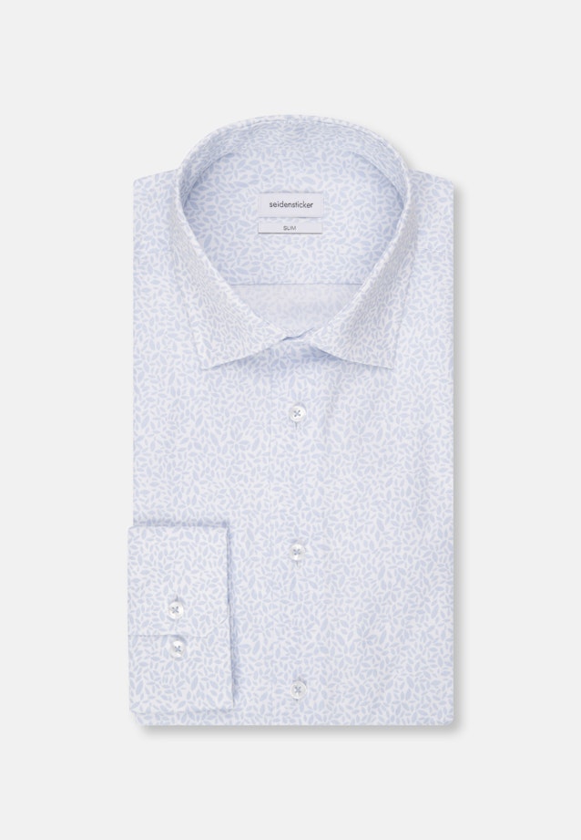 Slim Business Hemd Druck in Hellblau |  Seidensticker Onlineshop