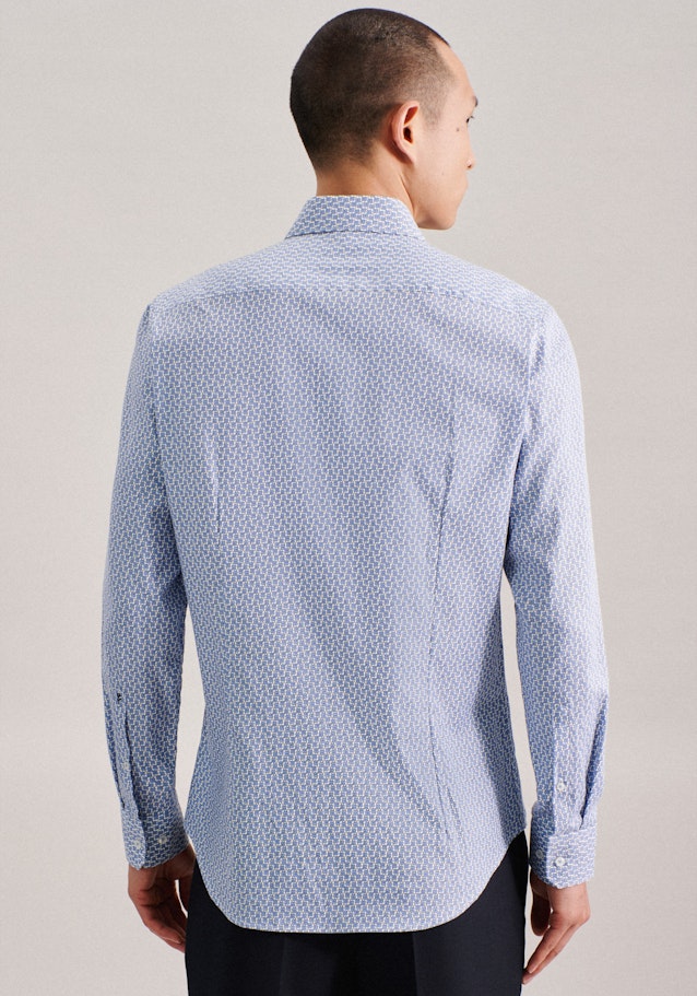 Slim Business Hemd Druck in Hellblau | Seidensticker Onlineshop