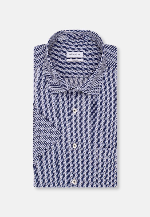 Regular Business Hemd Druck in Mittelblau |  Seidensticker Onlineshop