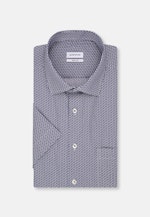 Regular Business Hemd Druck in Mittelblau |  Seidensticker Onlineshop