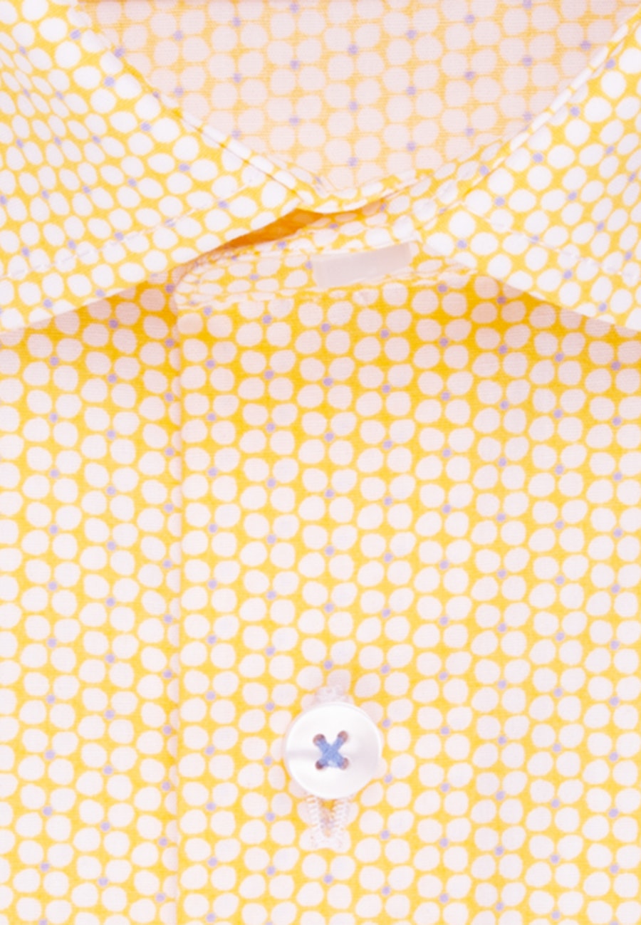 Popeline Kurzarm Business Hemd in Regular mit Kentkragen in Gelb |  Seidensticker Onlineshop