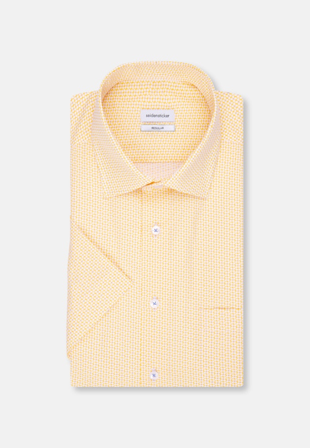 Regular Business shirt Print in Yellow |  Seidensticker Onlineshop