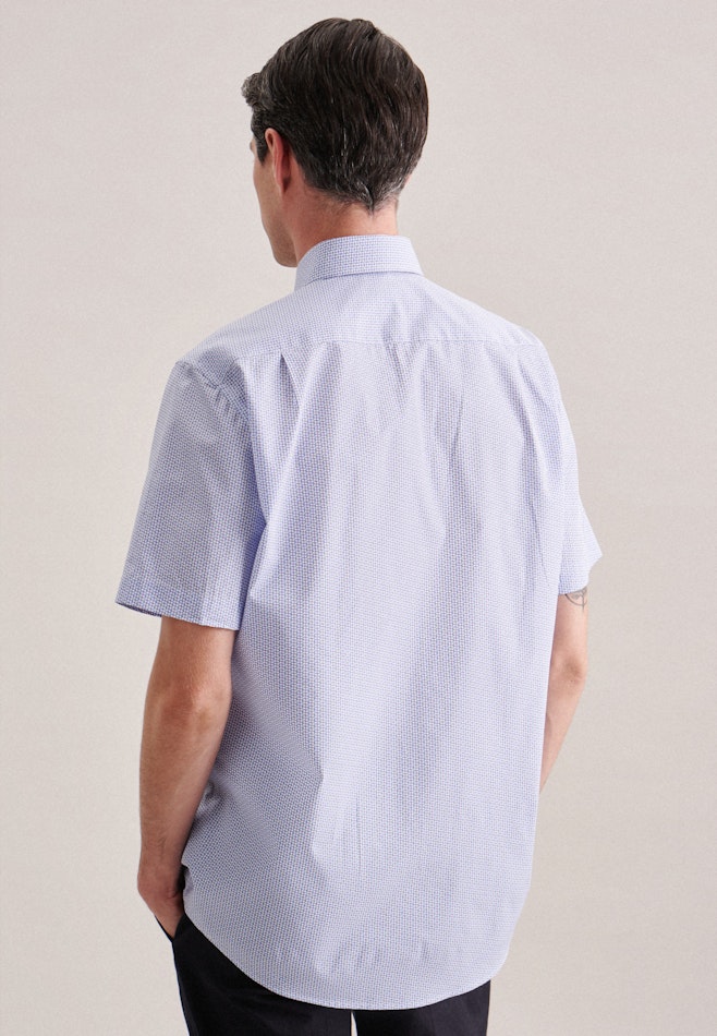 Poplin Short sleeve Business Shirt in Regular with Kent-Collar in Pink | Seidensticker online shop