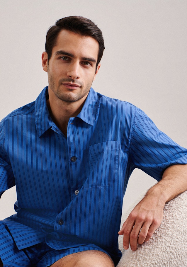 Pyjama in Middelmatig Blauw |  Seidensticker Onlineshop
