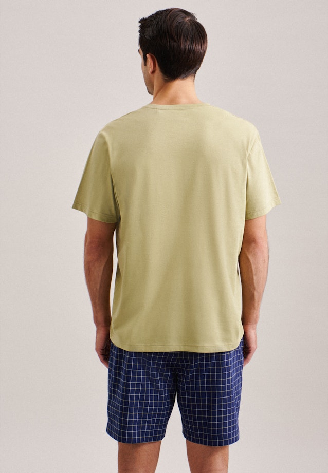Pyjama Regular Manche Courte Col En V in Vert |  Seidensticker Onlineshop