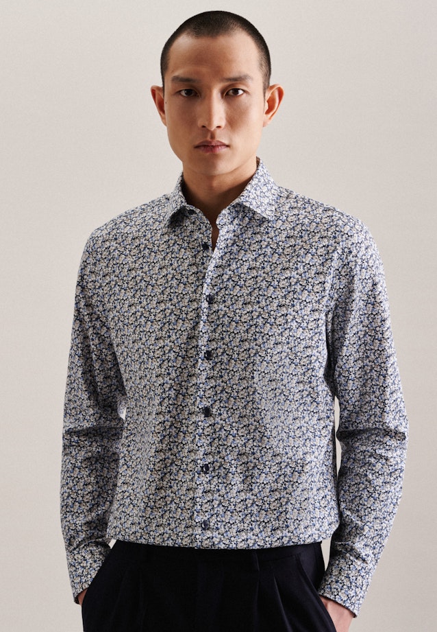 X-Slim Business shirt Print in Brown |  Seidensticker Onlineshop