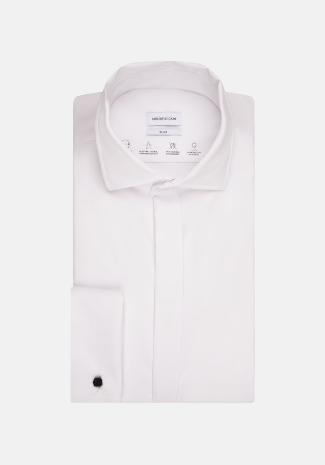 Twill Smokinghemd in Slim mit Kentkragen in Weiß |  Seidensticker Onlineshop