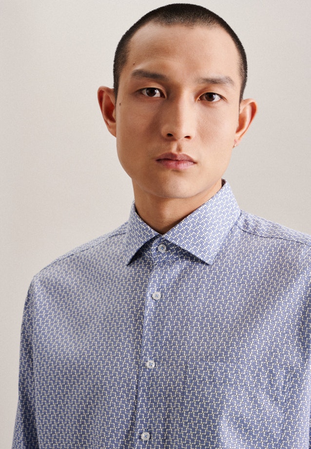 Regular Chemise d'affaires Imprimé in Bleu Clair |  Seidensticker Onlineshop