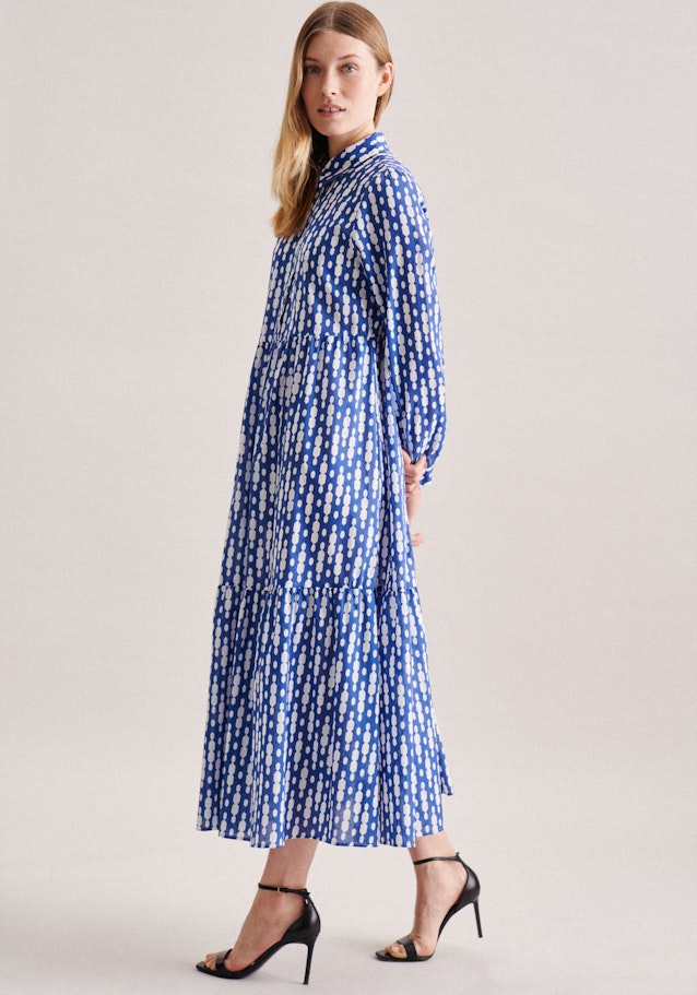 Voile Maxi Kleid in Mittelblau |  Seidensticker Onlineshop