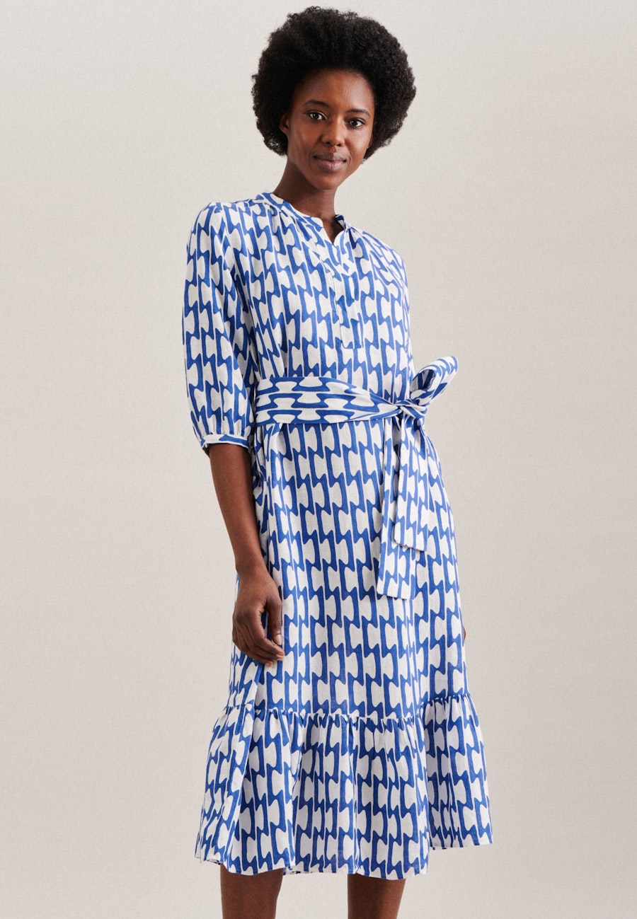 Leinen Maxi Kleid in Mittelblau |  Seidensticker Onlineshop