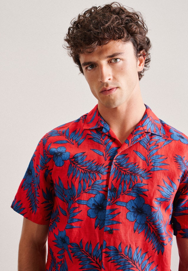 Regular Casual Hemd Druck in Rot |  Seidensticker Onlineshop