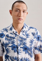 Regular Chemise décontractée Imprimé in Bleu Moyen |  Seidensticker Onlineshop