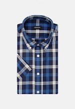 Twill Short sleeve Casual Shirt in Regular with Button-Down-Collar in Dark Blue |  Seidensticker Onlineshop