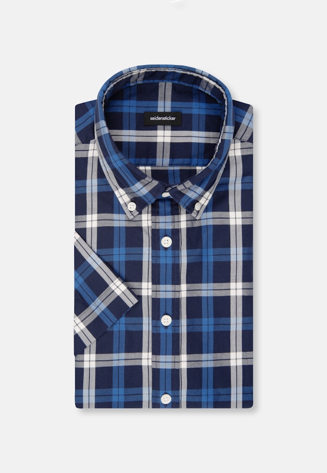 Regular Chemise décontractée carreaux in Bleu Foncé |  Seidensticker Onlineshop