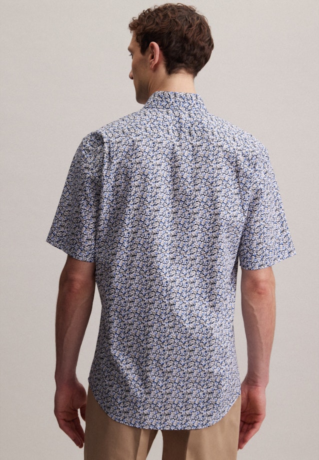 Poplin Short sleeve Business Shirt in Comfort with Kent-Collar in Brown | Seidensticker Onlineshop