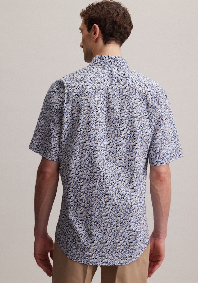 Poplin Short sleeve Business Shirt in Comfort with Kent-Collar in Brown |  Seidensticker Onlineshop