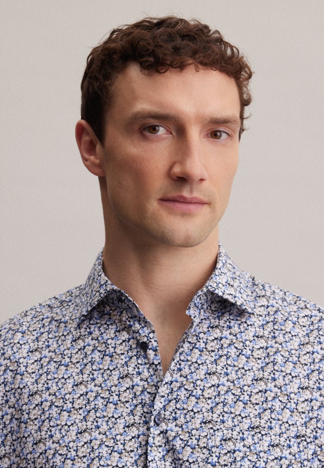 Comfort Business shirt Print in Brown |  Seidensticker Onlineshop