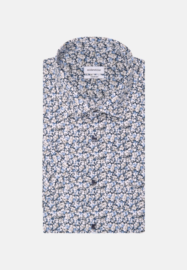 Popeline korte arm Business overhemd in Comfort with Kentkraag in Bruin |  Seidensticker Onlineshop
