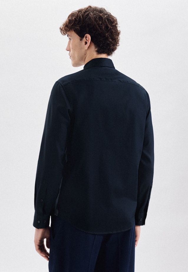 Easy-iron Twill Casual Shirt in Regular with Kent-Collar in Dark Blue |  Seidensticker Onlineshop