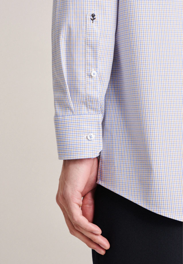 Regular Chemise d'affaires carreaux in Marron |  Seidensticker Onlineshop