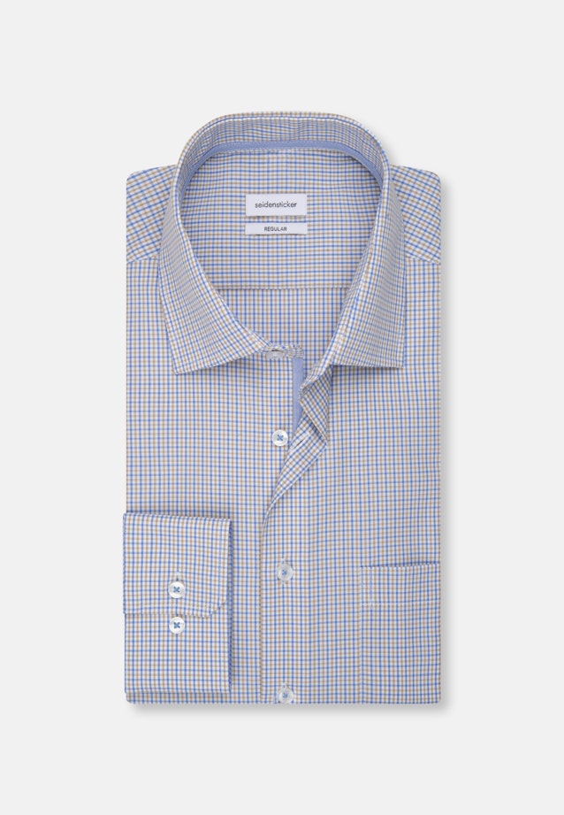 Regular Business Hemd Karo in Braun |  Seidensticker Onlineshop