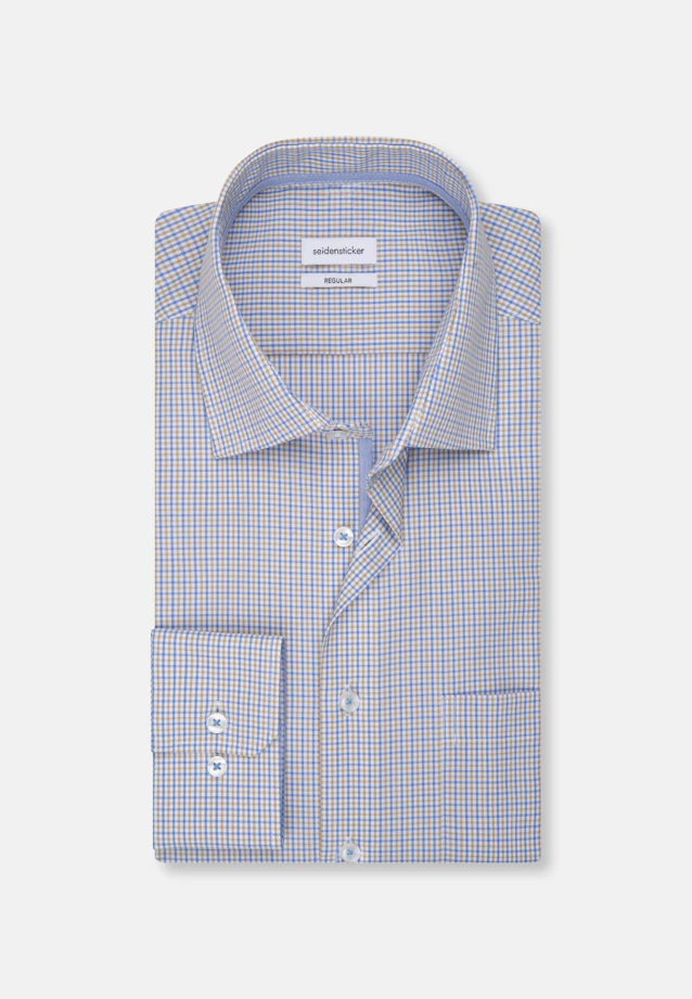 Regular Chemise d'affaires carreaux in Marron |  Seidensticker Onlineshop