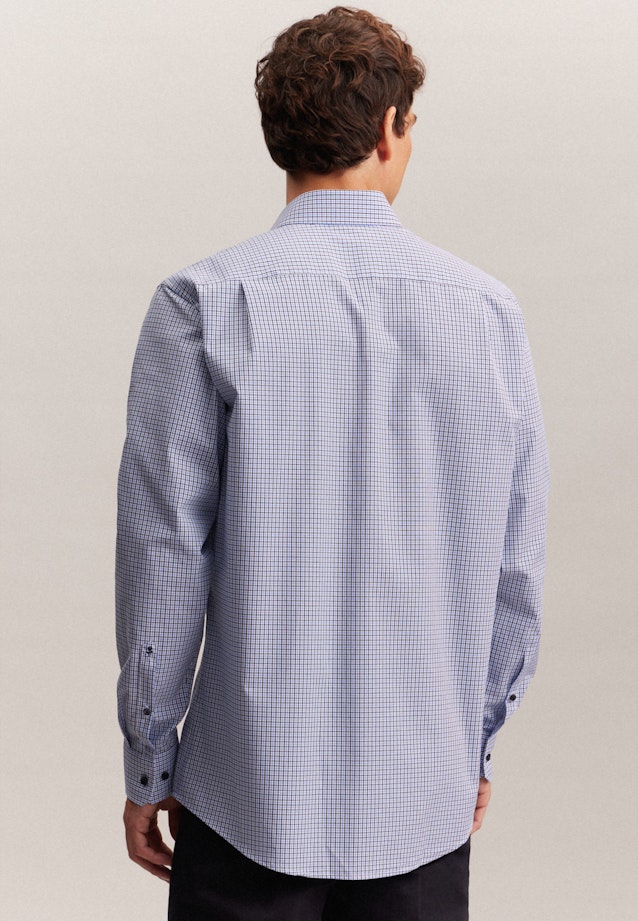 Regular Chemise d'affaires carreaux in Bleu Foncé |  Seidensticker Onlineshop